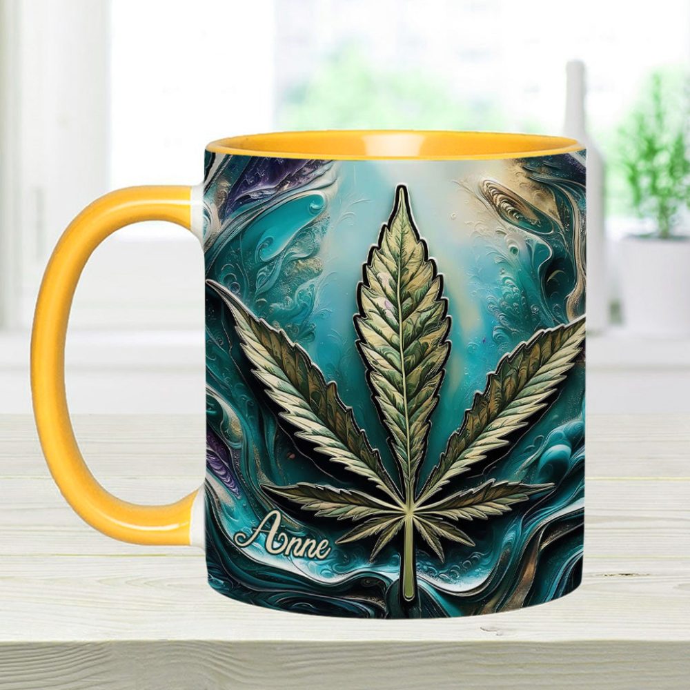 Hippie Psychedelic - Personalized Weed Accent Mug - Image 6