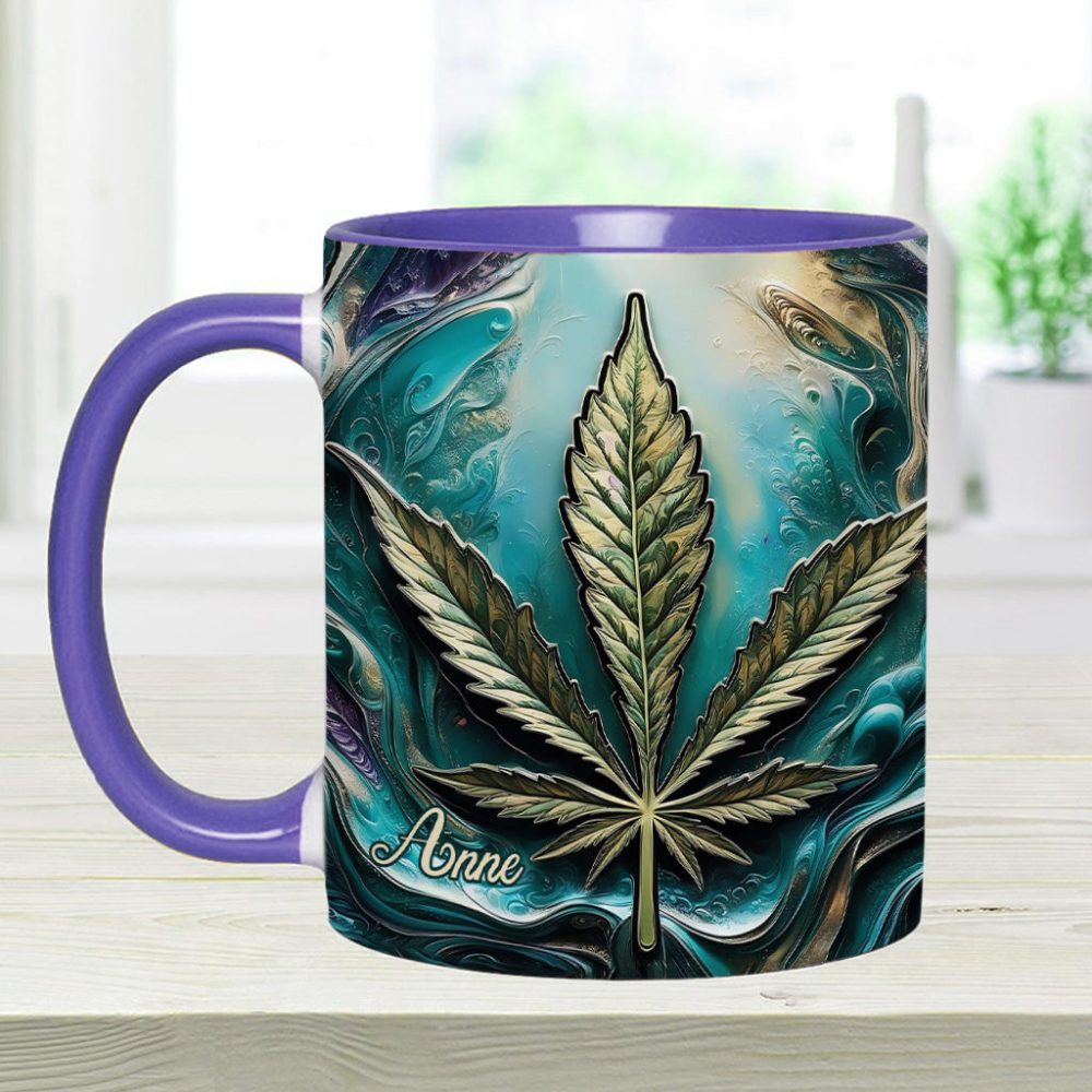 Hippie Psychedelic - Personalized Weed Accent Mug - Image 5