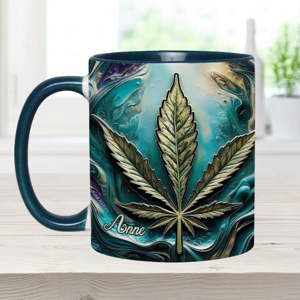 Hippie Psychedelic - Personalized Weed Accent Mug - Image 23