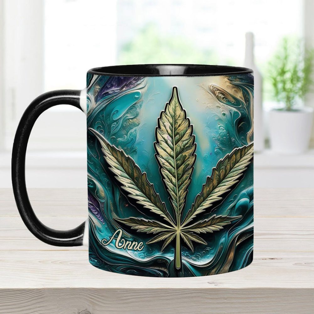 Hippie Psychedelic - Personalized Weed Accent Mug - Image 7