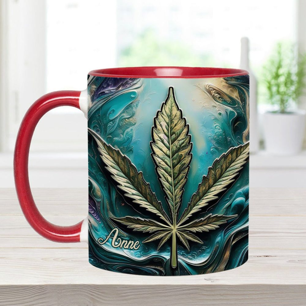 Hippie Psychedelic - Personalized Weed Accent Mug - Image 8